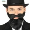 Barba Y Bigote Negra Adhesiva Para Hombre -Funidelia barba y bigote negra adhesiva para hombre