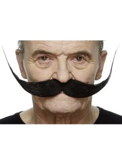 Bigote Repeinado Negro Para Hombre
