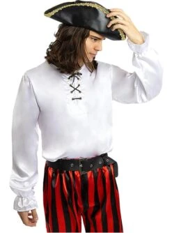 Camisa De Pirata Blanca -Funidelia camisa de pirata blanca 1 2