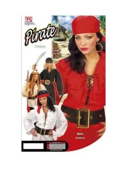 Camisa Roja De Pirata Para Mujer -Funidelia camisa roja de pirata para mujer 3