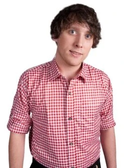 Camisa Tirolesa Roja Para Hombre