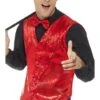 Chaleco De Lentejuelas Rojo Para Hombre -Funidelia chaleco de lentejuelas rojo para hombre