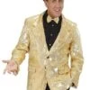 Chaqueta Dorada De Lentejuelas Deluxe Para Hombre -Funidelia chaqueta dorada de lentejuelas deluxe para hombre