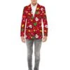 Chaqueta Navideña Roja Con Luces - Opposuits -Funidelia chaqueta navidena roja con luces opposuits
