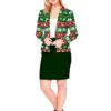 Chaqueta Navideña Verde Para Mujer - Opposuits -Funidelia chaqueta navidena verde opposuits para mujer