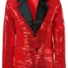 Chaqueta Roja De Lentejuelas Para Hombre Talla Grande -Funidelia chaqueta roja de lentejuelas para hombre talla grande