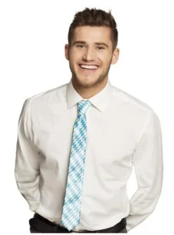 Corbata De Oktoberfest Azul Y Blanca