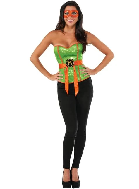 Corsé De Michelangelo Las Tortugas Ninja Para Mujer 3 Corsé De Michelangelo Las Tortugas Ninja Para Mujer