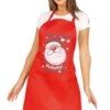 Delantal Rojo árbol De Navidad -Funidelia delantal rojo arbol de navidad