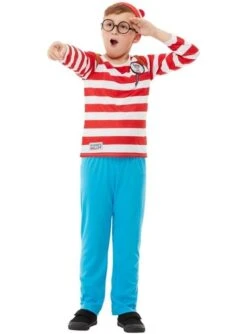 Disfraz De ¿Dónde Está Wally? Deluxe Para Niño