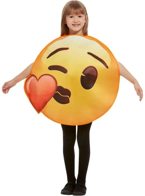 Disfraz De Emoji Beso De Corazón Infantil 3 Disfraz De Emoji Beso De Corazón Infantil