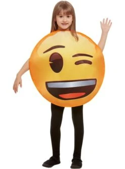Disfraz De Emoji Guiñando Un Ojo Infantil