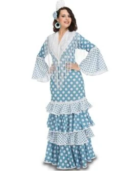 Disfraz De Flamenca Turquesa Para Mujer