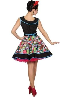 Vestido Pop Art Pin Up Para Mujer -Funidelia disfraz de pop art elegante para mujer 2