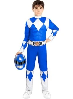 Disfraz Power Ranger Azul Para Niños -Funidelia disfraz power ranger azul para ninos 1 3