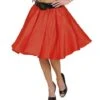 Falda De Satén Roja Con Enaguas Para Mujer -Funidelia falda de saten roja con enaguas para mujer