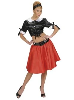 Falda De Satén Roja Con Enaguas Para Mujer -Funidelia falda de saten roja con enaguas para mujer 3