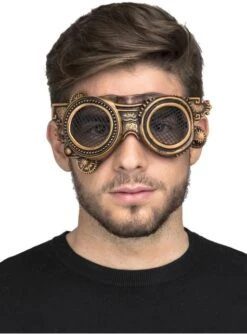 Gafas Steampunk Doradas Para Adulto