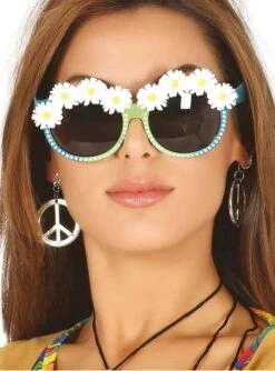 Gafas Verdes Con Margaritas Para Adulto
