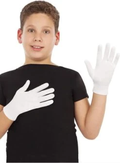 Guantes Blancos De 22 Cm Para Niños