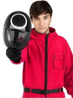 Máscara El Juego Del Calamar Círculo - Oficial Netflix -Funidelia mascara el juego del calamar circulo oficial netflix 3