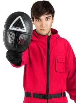 Máscara El Juego Del Calamar Triángulo - Oficial Netflix -Funidelia mascara el juego del calamar triangulo oficial netflix 3