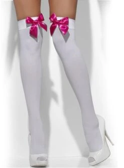 Medias Blancas Con Lazos Rosas -Funidelia medias blancas con lazos rosas 2