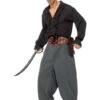 Pantalones De Pirata Grises Para Hombre -Funidelia pantalones de pirata grises para hombre