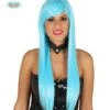 Peluca Con Flequillo Azul Lisa Para Mujer -Funidelia peluca con flequillo azul lisa para mujer