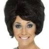 Peluca De Colmena De Los 60 Negra -Funidelia peluca de colmena de los 60 negra