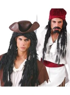 Peluca De Rastas Largas Negra