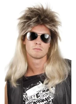 Peluca De Rock Rubia Para Hombre