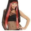 Peluca Glam Con Mechas Rojas -Funidelia peluca glam con mechas rojas