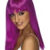 Peluca Morado Neón Con Flequillo -Funidelia peluca glamourama morado neon con flequillo