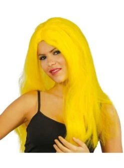 Peluca Lisa De Melena Amarilla