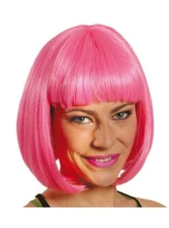 Peluca Media Melena Rosa