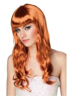 Peluca Pelirroja Larga Para Mujer