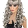 Peluca Plateada De Fantasma Con Flequillo -Funidelia peluca plateada de sirena con flequillo