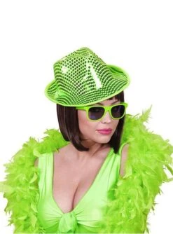 Sombrero De Lentejuelas Verde -Funidelia sombrero de lentejuelas verde 1