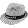 Sombrero Plateado Happy New Year Para Adulto -Funidelia sombrero plateado happy new year para adulto